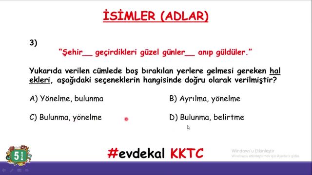 BRT 22 Şubat 2021 Uzaktan Eğitim 5 Sınıf