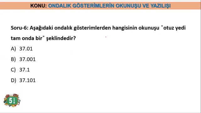 BRT 18 Mayıs 2021 Uzaktan Eğitim 5 Sınıf