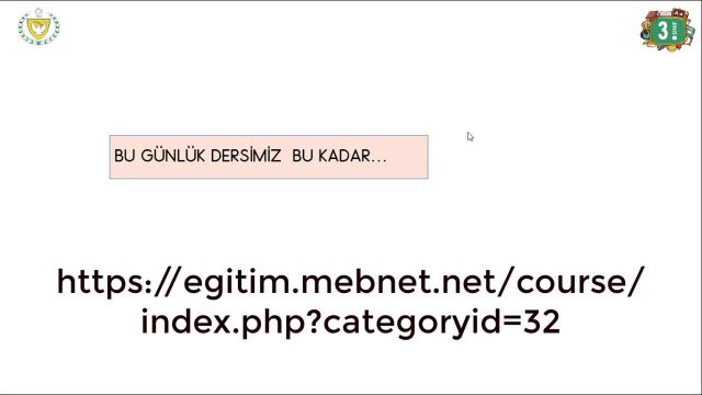 BRT 4 Haziran 2021 Uzaktan Eğitim 3 Sınıf